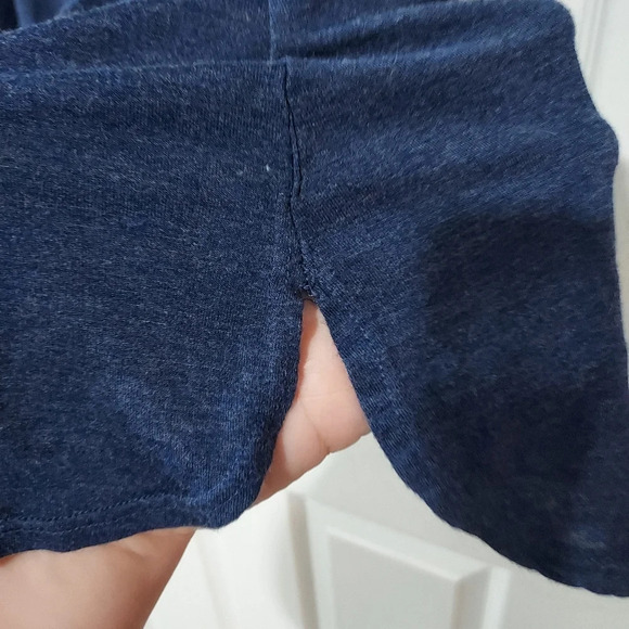 Max Studio Heather Navy Blue Short Sleeve Embroidered Trim Shirt in Size 2X - Picture 11 of 11